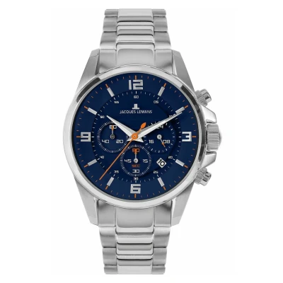Abbildung von Jacques Lemans Chronograph, Herren, Größe: One Size, Blau