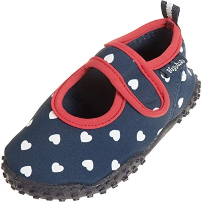 Abbildung von Playshoes Unisex Kinder Aquaschuhe Aqua Schuhe Herzchen, Marine 22/23 EU