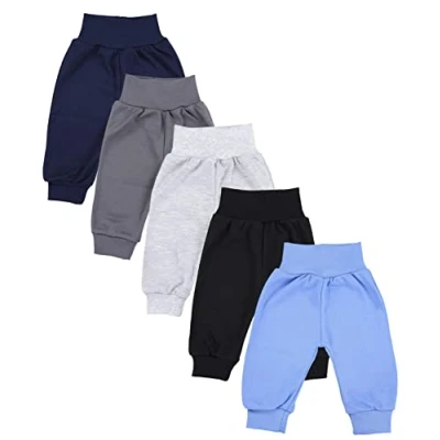 Abbildung von TupTam Unisex Baby Pumphose 5er Pack aus Oeko Tex zertifizierten Materialien Langhose Unisex, Farbe: Junge 5, Größe: 92