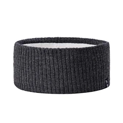 Abbildung von Enter the Complex® Stirnband für Damen und Herren aus 100% Merino Wolle, Winter Kopfband, weich stylish, Unisex, Anthrazit