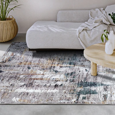 Abbildung von ELLE DECORATION Teppich »Malard«, rechteckig, 5 mm Höhe, Kurzflor, Anti Rutsch, Vintage, Modern, Wohnzimmer, Flur