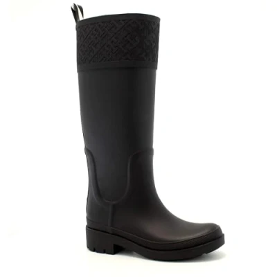 Abbildung von Tommy Hilfiger LONG BOOT Monogram Gummistiefel, Damen, Größe: 38, Black Schuhe