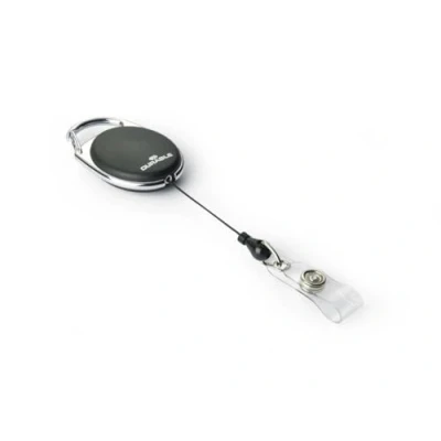 Abbildung von Durable Schlaufenclip Jojo Style (mit Metallclip und Druckknopfschlaufe) 10 Stück schwarz, 832401