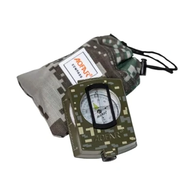 Abbildung von AOFAR AF 4580 Militärkompassobjektiv, fluoreszierend, wasserdicht, verwendet für Kartenfinder, Camping, Wandern, Jagen