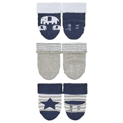 Abbildung von Sterntaler Baby Jungen Söckchen 3er Elefant Socken, Marine, 14