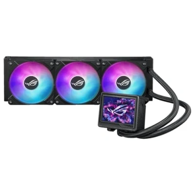 Abbildung von ASUS ROG Ryujin III 360 ARGB Extreme All in One Flüssig CPU Kühler (3,5 Zoll LCD Bildschirm, Aseteks Emma Gen8 V2 Pumpe, verdickte magnetische Lüfter, Geräuschoptimierung, schwarz)