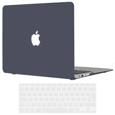 Abbildung von TECOOL Hülle für MacBook Air 13 Zoll 2017 2010 A1466 A1369, Ultradünn Schutzhülle Hartschale Matt Case Cover +EU Tastaturschutz, Nicht kompatibel mit neu 2021 2018, hellschwarz