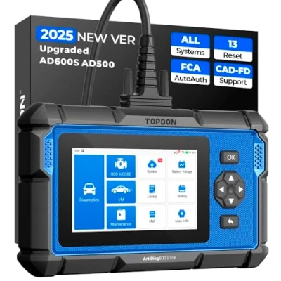 Abbildung von TOPDON ArtiDiag600 Elite OBD2 diagnosegerät, 2025 Vollständiges diagnosegerät Auto mit 13 Servicefunktionen, FCA AutoAuth, CAN FD, 2 Jahre kostenlose Updates