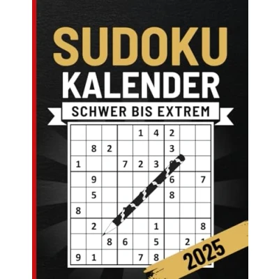 Abbildung von Sudoku Kalender 2025 Schwer Bis Extrem: Rätselbuch Geschenk für Erwachsene &amp; Senioren zu weihnachten Geburtstag mit 366 schwere rätsel