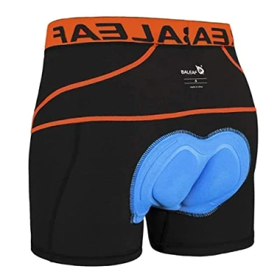 Abbildung von BALEAF Fahrradhose Herren Radunterhose Gepolstert Radlerhose Fahrrad Unterhosen Radhose Kurz Radlerunterhose Fahrradbekleidung Orange XL