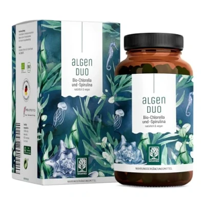 Abbildung von NATURTREU® Bio Spirulina &amp; Chlorella Komplex Presslinge 6000mg und je Tagesdosis 360 Tabletten laborgeprüft vegan