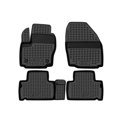 Abbildung von Element 3D Gummimatten Set für Ford S MAX, 2006 2024, 25cm zwischen Mattensteckern 100% passgenaue Auto Fußmatten, robuste Universal Fußmatte Auto, Fussmatten Gummi