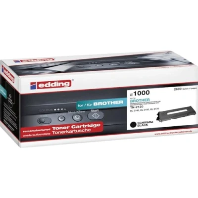 Abbildung von edding Toner EDD 1000 Schwarz Reichweite 2600 Seiten Ersetzt Brother TN 2120