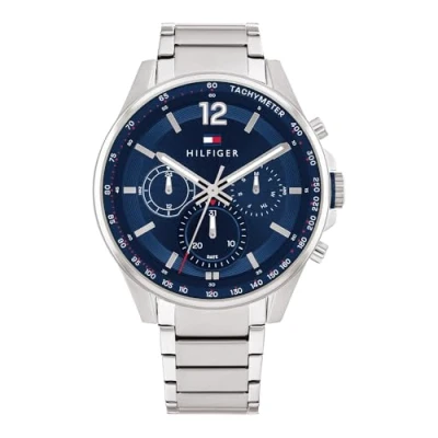 Abbildung von Tommy Hilfiger MAX Uhr silvercoloured/blue, Herren, Größe: One Size, Silver coloured/blue