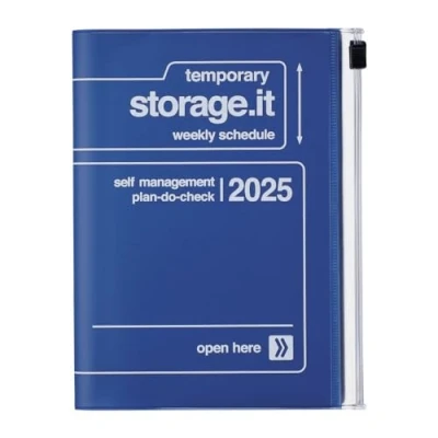 Abbildung von MARK&#039;S 2024/2025 Taschenkalender A6 vertikal, Storage it // Navy: Von September 2024 bis Dezember 2025