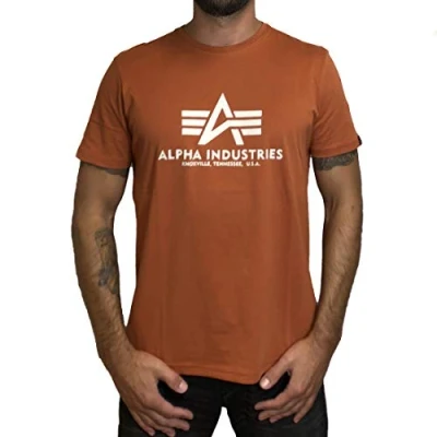Abbildung von Alpha Industries Herren Basic T Shirt, Copper, XXL