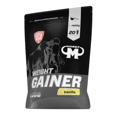 Abbildung von Mammut Nutrition Weight Gainer Crash 5000 Vanilla, Kohlenhydrate, Masseaufbau mit Creatin, 1400 g Zipp Beutel