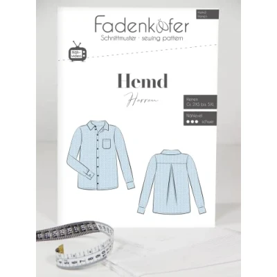 Abbildung von Papierschnittmuster Hemd Herren