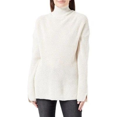 Abbildung von ONLY Damen Onlbella Life Ls High Neck Knt, Pumice Stone, M