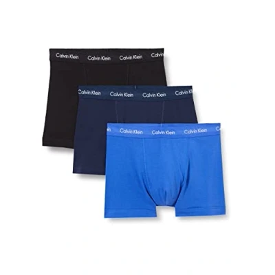 Abbildung von Calvin Klein Trunk 3Pk Herren, Mehrfarbig (C BLACK/BLU/BLU other version), XL
