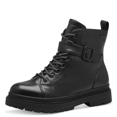 Abbildung von TAMARIS COMFORT Damen Winterstiefeletten zum Schnüren Gefüttert Wasserabweisend, Schwarz (Black Nappa), 41 EU