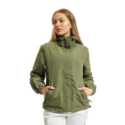 Abbildung von Brandit Windbreaker Frontzip Leichte Jacke, Damen, Größe: Medium, Olive