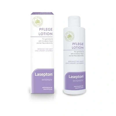 Abbildung von Lasepton INTENSIV Pflege Lotion, 200 ml: Feuchtigkeitscreme für sehr trockene Haut, Bodylotion gereizte und juckende bei Neurodermitis, schnell einziehend, parfümfrei