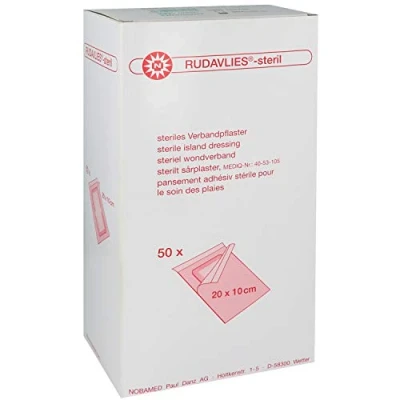 Abbildung von Rudavlies steril Wundschnellverband 20 x 10 cm 50 Stück