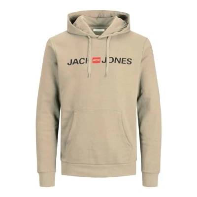 Abbildung von JACK &amp; JONES Herren JJECORP Old Logo Sweat Hood NOOS 12137054, Crockery/REG FIT, XS