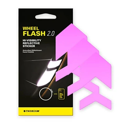 Abbildung von THE BEAM WHEEL FLASH 2.0 Reflektoren Fahrrad, Fahrrad Reflektoren, aufkleber, Reflektorband Selbstklebend, Rückstrahler, reflektor Selbstklebend (Rosa)