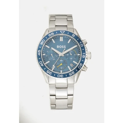 Abbildung von BOSS Runner FOR HER Chronograph silvercoloured, Herren, Größe: One Size, Silver coloured