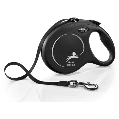 Abbildung von Flexi Gurtleine New Classic Schwarz 8m max 50kg