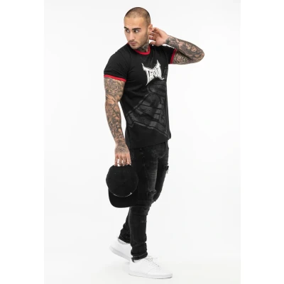 Abbildung von Tapout Normale Passform Trashed Tshirt print, Herren, Größe: Medium, Black red white