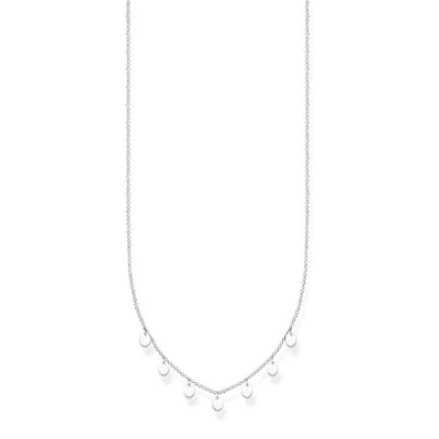 Abbildung von THOMAS SABO Damen Kette Collier mit Coins 925 Sterlingsilber KE2107 001 21 L45V