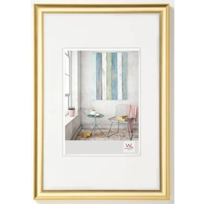 Abbildung von walther design Bilderrahmen gold 30 x 40 cm Trendstyle Kunststoffrahmen KP040G