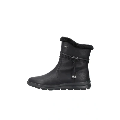 Abbildung von Rieker Damen Schnürstiefeletten 78520, Frauen Stiefeletten,halbstiefel,Kurzstiefel,uebergangsschuhe,uebergangsstiefel,schwarz (00),37 EU / 4 UK