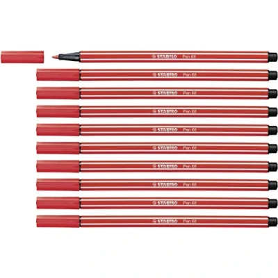 Abbildung von Premium Filzstift STABILO Pen 68 10er Pack ocker dunkel