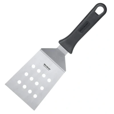 Abbildung von Westmark Profi Wender/Grill Spachtel, Gewinkelt, Starr, Gelocht, Klingenmaß: 9 x 11,5 cm, Länge: 29 Rostfreier Edelstahl/Kunststoff, Master Line, Schwarz/Silber, 13452270