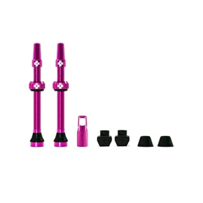 Abbildung von Muc Off 1067 Rohrloses Ventil, rose, 60 mm, Set of 2
