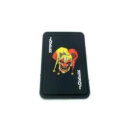 Abbildung von Joker Spielkarte PVC Airsoft Paintball Klett Emblem Abzeichen Patch