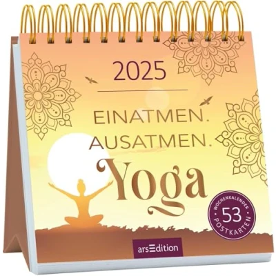 Abbildung von Postkartenkalender Einatmen. Austamen. Yoga. 2025: Wochenkalender 2025, 53 Postkarten für achtsame und bewusste Momente