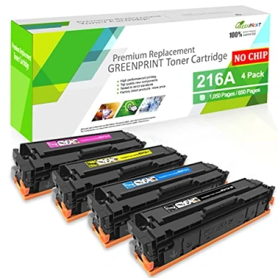 Abbildung von GREENPRINT 【KEIN CHIP, MIT Werkzeug】 4 Farben 216A Kompatible Tonerkartuschen W2410A W2411A W2412A W2413A 1050 Seiten für Schwarz, 850 CMY HP M155a M155nw M182 M183 M182n M182nw M183fw