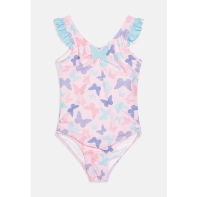 Abbildung von Playshoes Mädchen Uv schutz Badeanzug Schwimmanzug Badebekleidung, Schmetterlinge, 110 116 EU