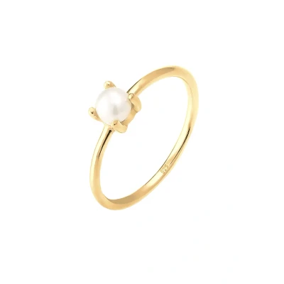 Abbildung von Elli SÜSSWASSERPERLE Filigran Ring goldcoloured, Damen, Größe: 54, Gold coloured