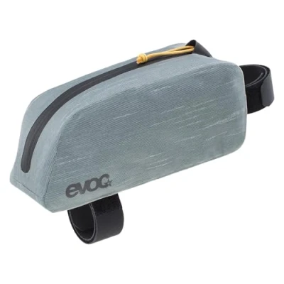Abbildung von EVOC TOP TUBE PACK WP, leichtes Fahrradzubehör (ideale Fahrradrahmentasche, perfekte Radtasche, vielseitige Bike Tasche, Maße: 20 x 5 8,5 cm, Gewicht: 70 g, Volumen: 0,8 l), Steel