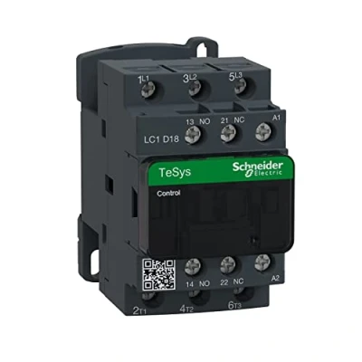 Abbildung von Schneider Electric LC1D18P7 Leistungsschütz LC1D 3p, +1S+1Ö, 7.5 kW, 18 A, 400 V AC3, Spule 230 AC