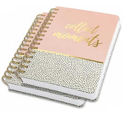 Abbildung von SIGEL JN601/2 Spiralblock Notizblock Bullet Journal Jolie, ca. A5, 2er Pack, dot Lineatur, 240 Seiten, rosa/weiß, vegan, aus nachhaltigem Papier hergestellt