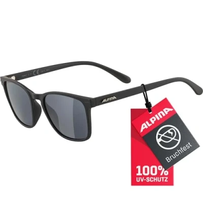 Abbildung von ALPINA YEFE Verspiegelte und Bruchsichere Sonnenbrille Mit 100% UV Schutz Für Erwachsene, all black matt, One Size