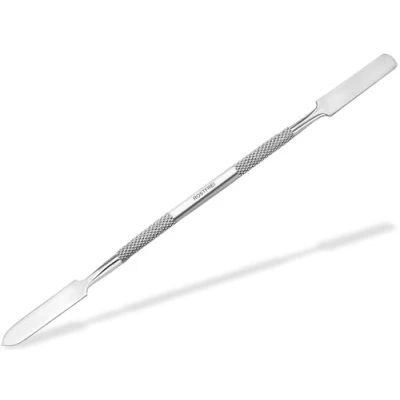 Abbildung von Premium Salbenspatel Edelstahl Gelspatel Anmischspatel Modelierspatel als Doppelintrument Maniküre Pediküre Kosmetik Tool