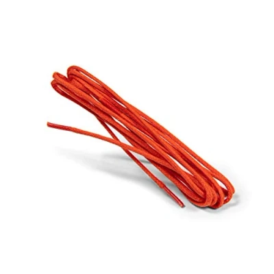 Abbildung von Kaps Runde, Dünne Schnürsenkel, Gewachst, 2 mm, Hochwertig, aus 100% Baumwolle für Freizeit und Modische Schuhe, Trendige Farben 1 Paar (90 cm 36 inch 5 bis 6 Schnürösenpaare / 98 Orange)